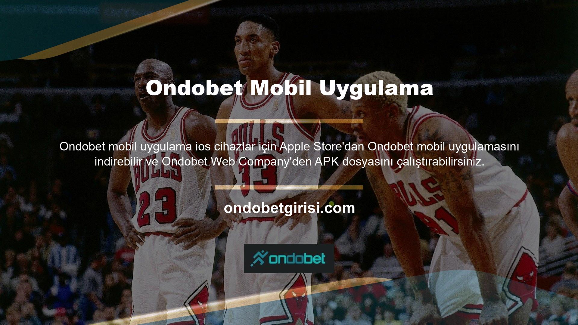 iOS cihazlar için Ondobet uygulamasının arayüzü pürüzsüz ve kullanımı kolaydır